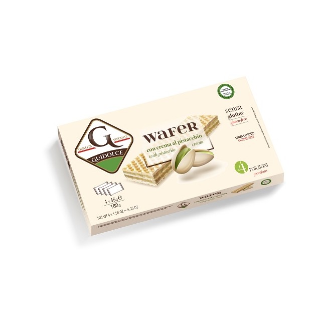 Guidolce Wafer Con Crema Al Pistacchio 4 Porzioni X 45 G