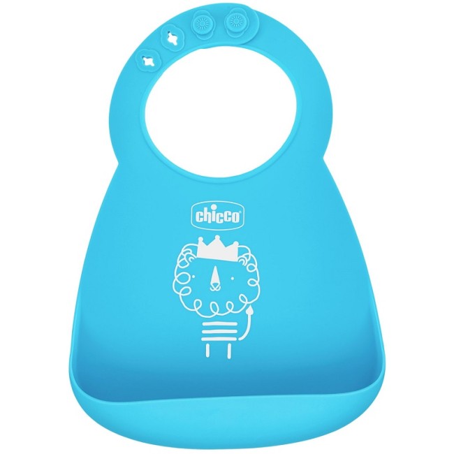 Chicco Bavaglia Silicone Azzurro