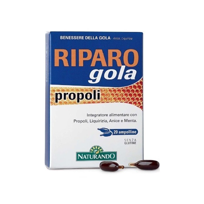 Naturando Riparo Gola Propoli 20 Ampolle Bevibili