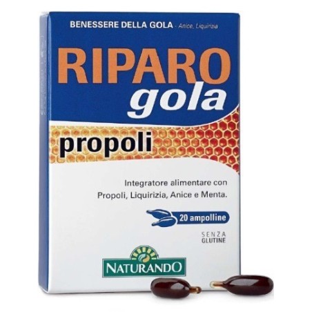 Naturando Riparo Gola Propoli 20 Ampolle Bevibili