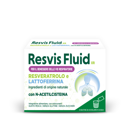 Resvis Fluid XR Integratore per fluidificare le secrezioni bronchiali 12 bustine