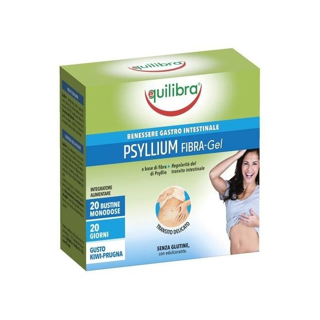 Equilibra Psyllium Fibra Gel Gusto Kiwi Prugna 20 Bustine Monodose