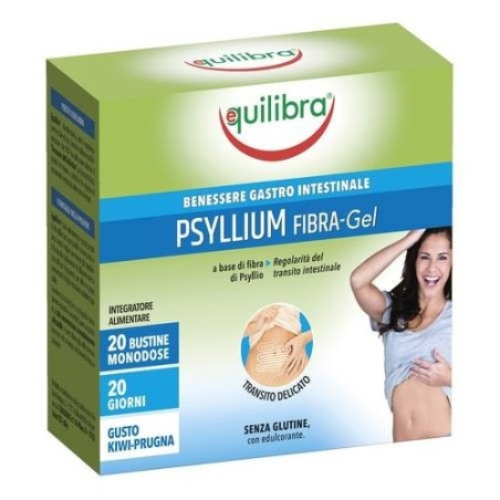 Equilibra Psyllium Fibra Gel Gusto Kiwi Prugna 20 Bustine Monodose