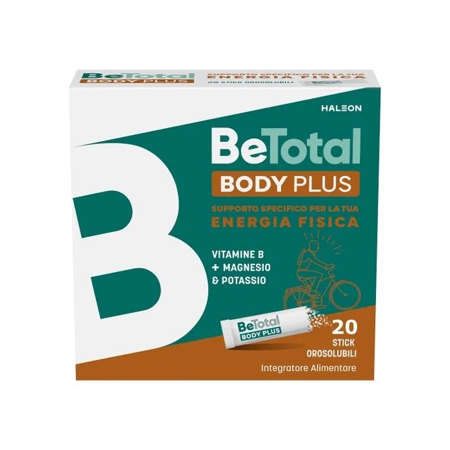 Be-Total Body Plus Integratore con Vitamine del Gruppo B, Magnesio e Potassio 20 bustine