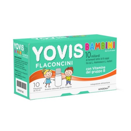 Yovis Flaconcini Bambini per il benessere intestinale 10 flaconcini - Gusto fragola