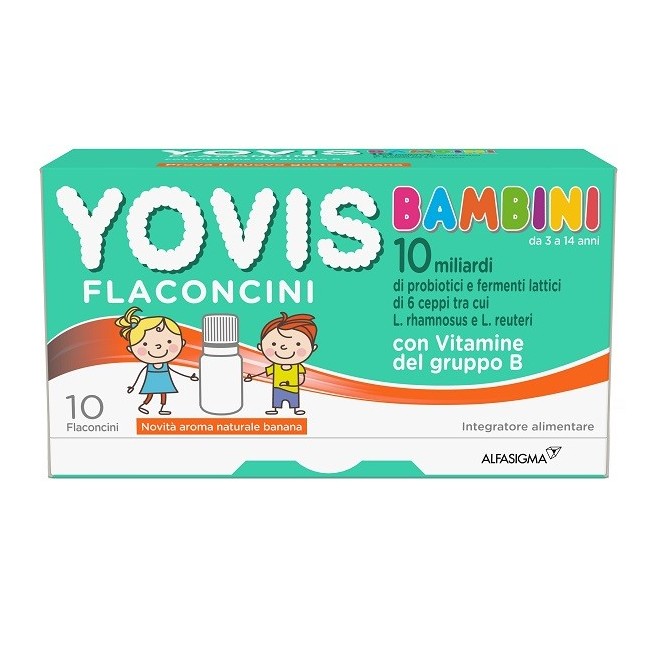 Yovis Flaconcini Bambini Integratore di fermenti lattici 10 flaconcini - Gusto banana