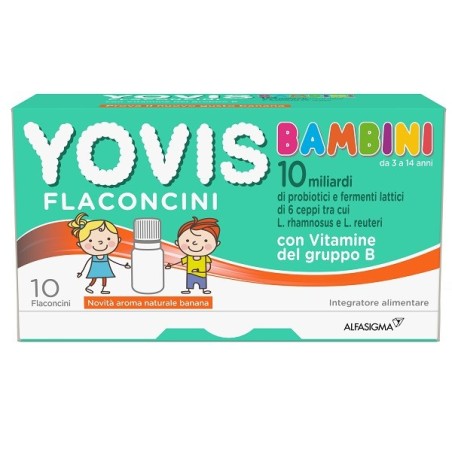 Yovis Flaconcini Bambini Integratore di fermenti lattici 10 flaconcini - Gusto banana