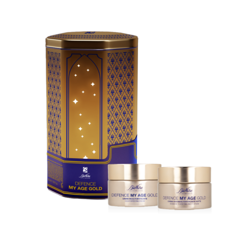 Bionike Defence My Age Gold Kit Natale 2024 Crema Ricca Fortificante 50 Ml + Crema Intensiva Fortificante Notte 50 Ml