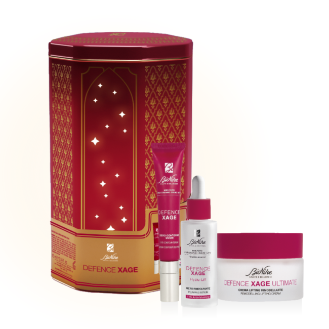 Bionike Defence Xage Kit Natale 2024 Crema Lifting Rimodellante 50 Ml + Siero Rimpolante 30 Ml + Siero Contorno Occhi 15 Ml