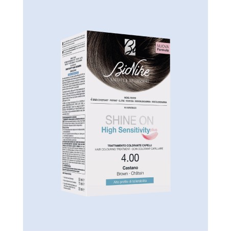 Bionike Shine On High Sensitivity Plus Castano 4,00 Rivelatore In Crema 75 Ml + Crema Colorante 50 Ml