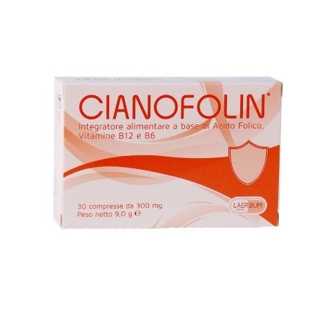 Laerbium Pharma Cianofolin 30 Compresse Gastroprotette 9 G