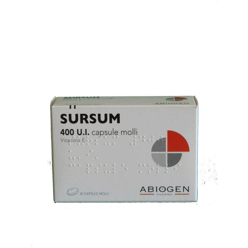 Abiogen Pharma Sursum 200 U.i. Capsule Molli Sursum 400 U.i. Capsule Molli Vitamina E 