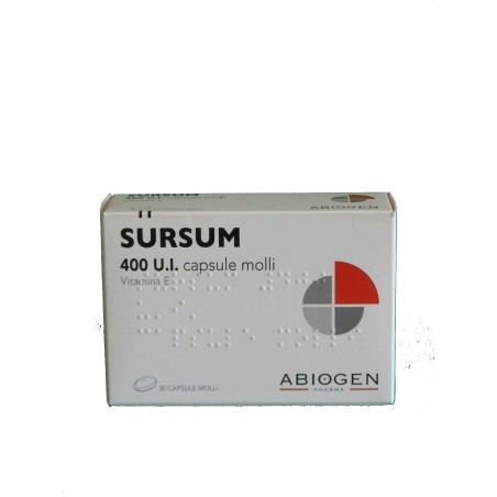 Abiogen Pharma Sursum 200 U.i. Capsule Molli Sursum 400 U.i. Capsule Molli Vitamina E 