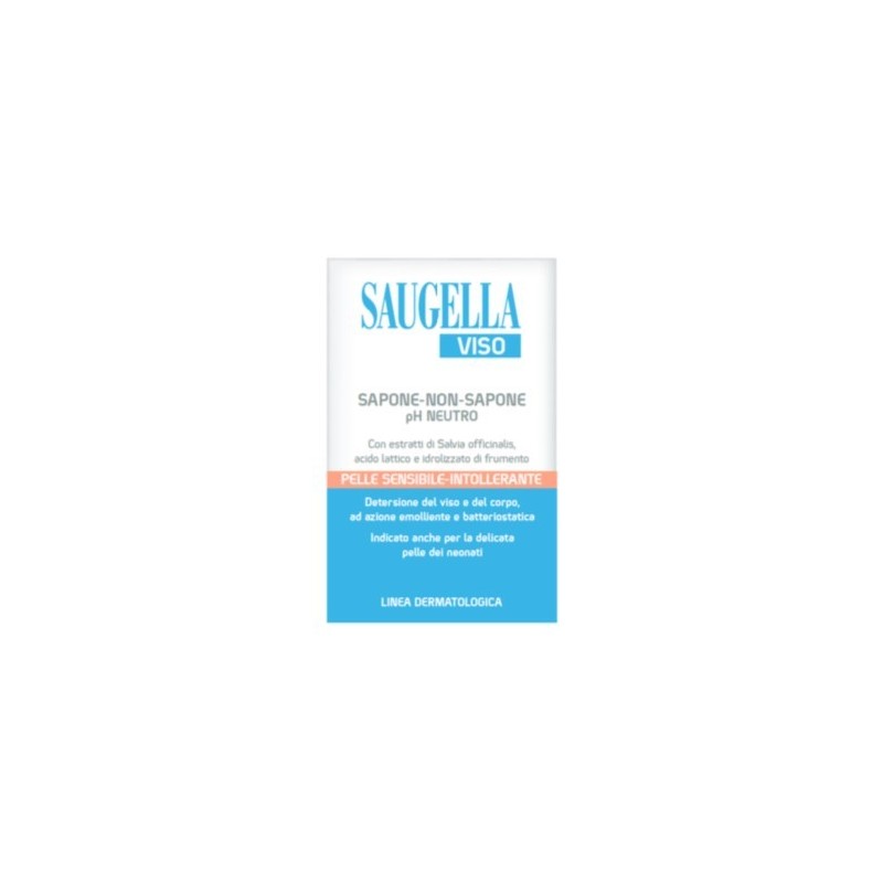 Meda Pharma Saugella Viso Detergente Solido Sapone Ph Fisiologico Pelle Delicata 100 G