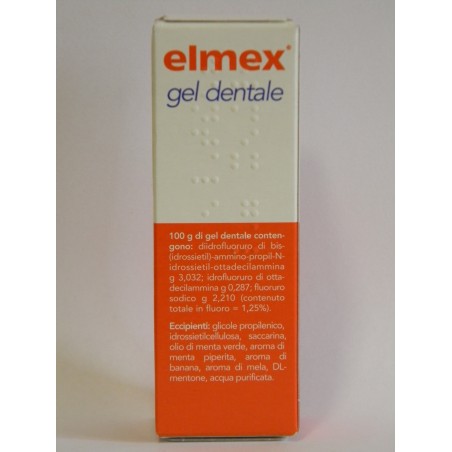 Colgate-palmolive Commerc. Elmex 30,32 Mg/g / 2,87 Mg/g / 22,1 Mg/g Gel Dentale Diidrofluoruro Di Bis--ammino-propil-n-idrossiet