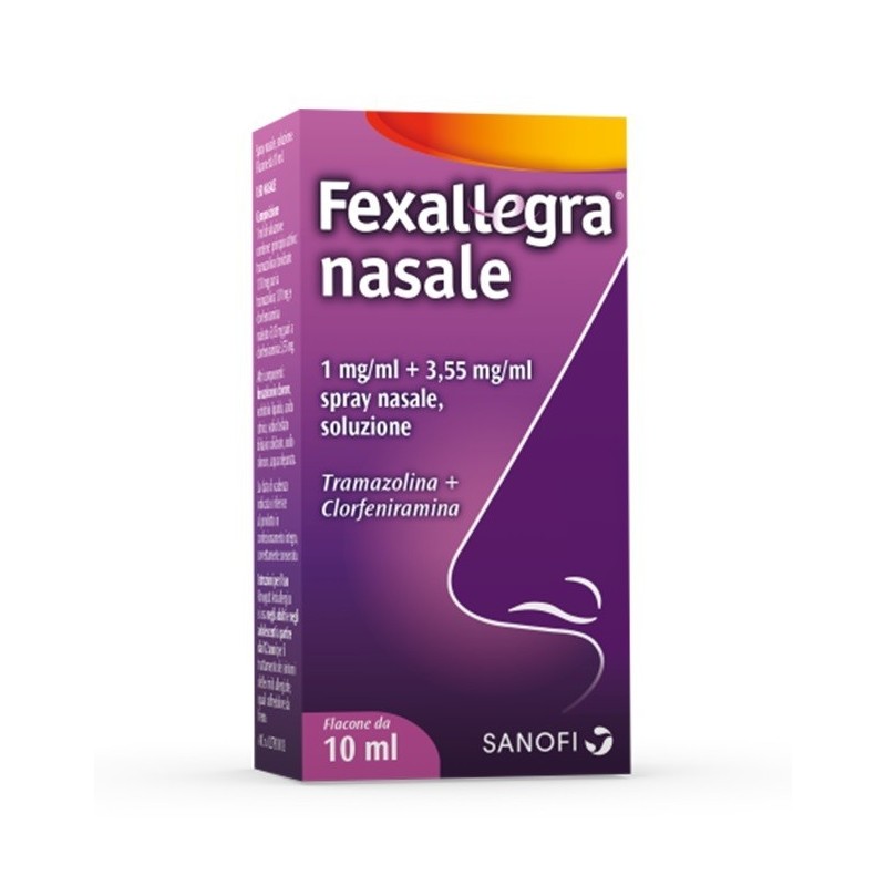 Fexallegra Nasale 1 Mg/ml + 3,55 Mg/ml Spray Nasale, Soluzione Tramazolina + Clorfeniramina