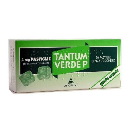 Angelini Tantum Verde P 3 Mg Pastiglie Gusto Menta Benzidamina Cloridrato