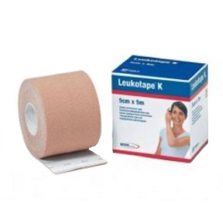 Essity Italy Benda Adesiva Leukotape K Per Taping Fisioterapico Larghezza 5 Cm Lunghezza 5 M Color Carne In Rotolo