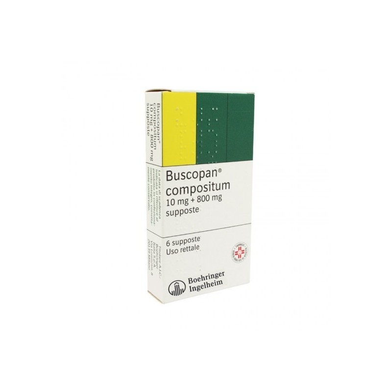 Opella Healthcare Italy Buscopan Compositum 10 Mg + 800 Mg Supposte N-butilbromuro Di Joscina + Paracetamolo