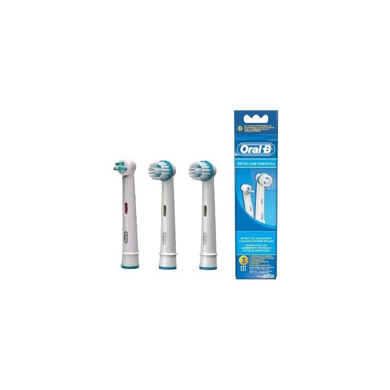 Procter & Gamble Oralb Ortho Care Essentials Testine Spazzolino Elettrico Apparecchio Ortodontico 3 Pezzi