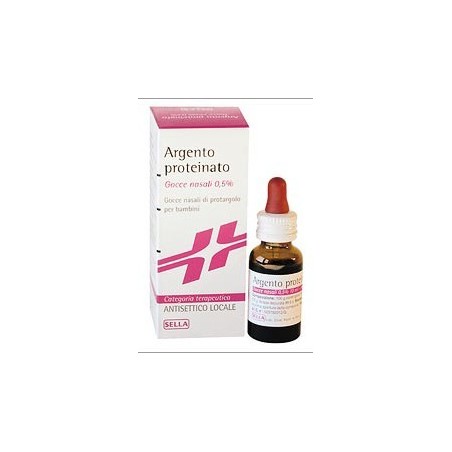 Argento Proteinato Sella Bambini 0,5% Gocce Nasali E Auricolari, Soluzione Argento Proteinato Sella Adulti 1% Gocce Nasali E Au