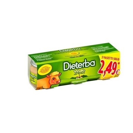 Dieterba Omogeneizzato Vitello 3 Pezzi 80 G