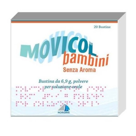 Norgine Italia Movicol Bambini 6,9 G, Polvere Per Soluzione Orale, Senza Aroma