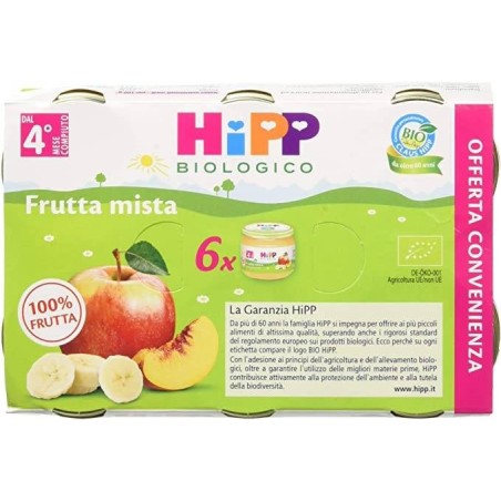 Hipp Italia Hipp Bio Omogeneizzato Frutta Mista 6x80 G