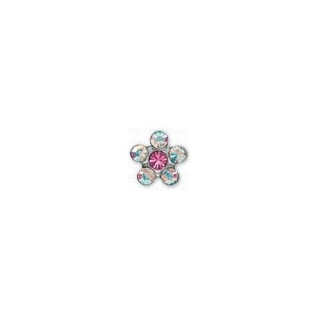 Sanico Inverness Orecchini Fiore Crystal/rosa Gambo Titanio R120st