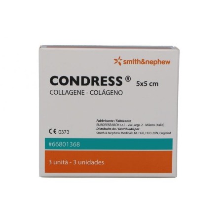 Pharmaidea Condress Medicazione Con Collagene Equino 5x5 Cm 3 Pezzi