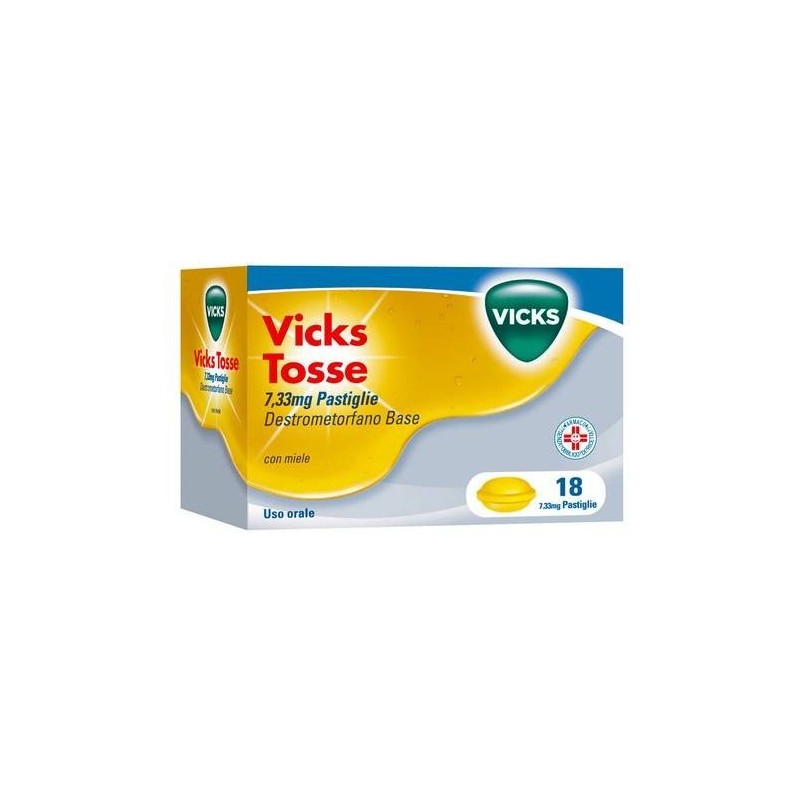 Procter & Gamble Vicks Tosse 7,33 Mg, Pastiglie Destrometorfano Base Con Miele