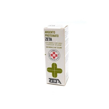 Zeta Farmaceutici Argento Proteinato Zeta Bambini 0,5% Gocce Nasali E Auricolari, Soluzione Argento Proteinato Zeta Adulti 1% Go