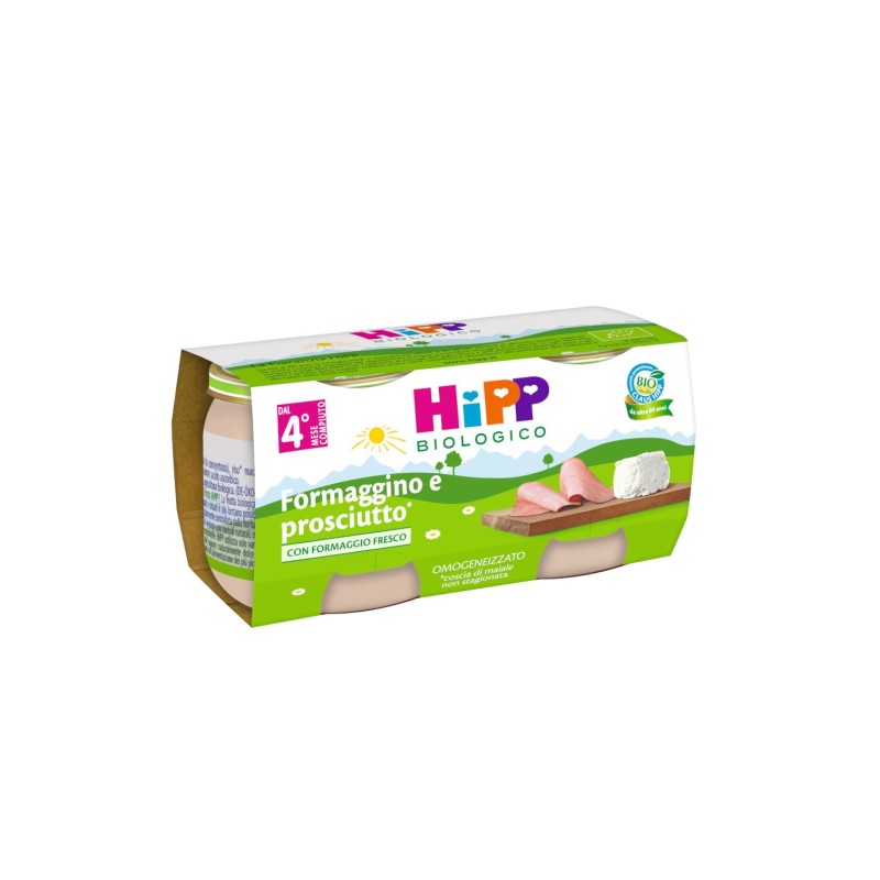 Hipp Italia Hipp Bio Omogeneizzato Formaggino Prosciutto 2x80 G