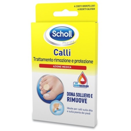 Vemedia Pharma Cerotto Callifugo Trattamento Rimozione/protezione Calli 4 Cerotti Idrorepellenti + 4 Dischetti Callifughi