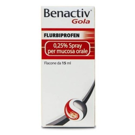 Reckitt Benckiser H. Benactiv Gola 2,5 Mg/ml Collutorio Benactiv Gola 2,5 Mg/ml Spray Per Mucosa Orale Benactiv Gola 8,75 Mg Pas