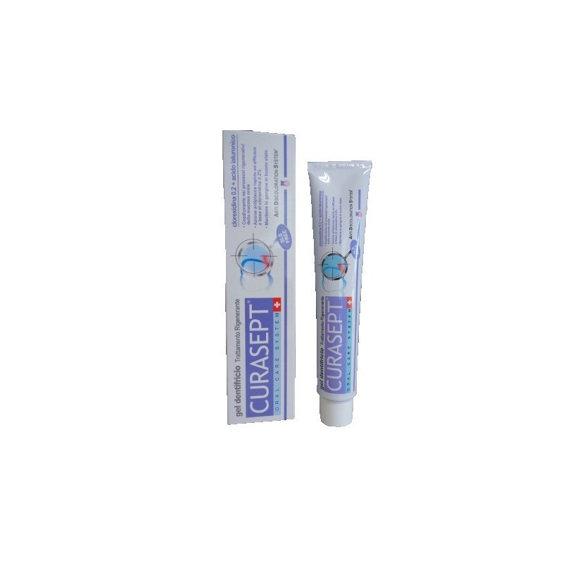 Curasept Gel Dentifricio 0,20 Con Ads Trattamento Rigenerante Con Acido Ialuronico 75 Ml