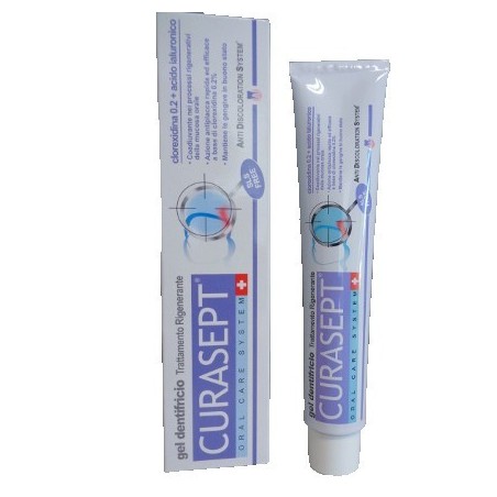 Curasept Gel Dentifricio 0,20 Con Ads Trattamento Rigenerante Con Acido Ialuronico 75 Ml