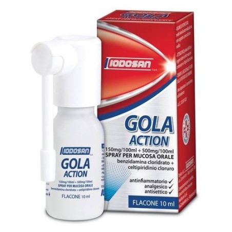 Haleon Italy Gola Action 1,5 Mg/ml + 5 Mg/ml Spray Per Mucosa Orale, Soluzione Benzidamina Cloridrato/cetilpiridinio Cloruro