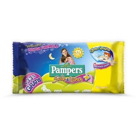 Fater Pampers Wipes Sole & Luna Effetto Spugna 60 Salviette