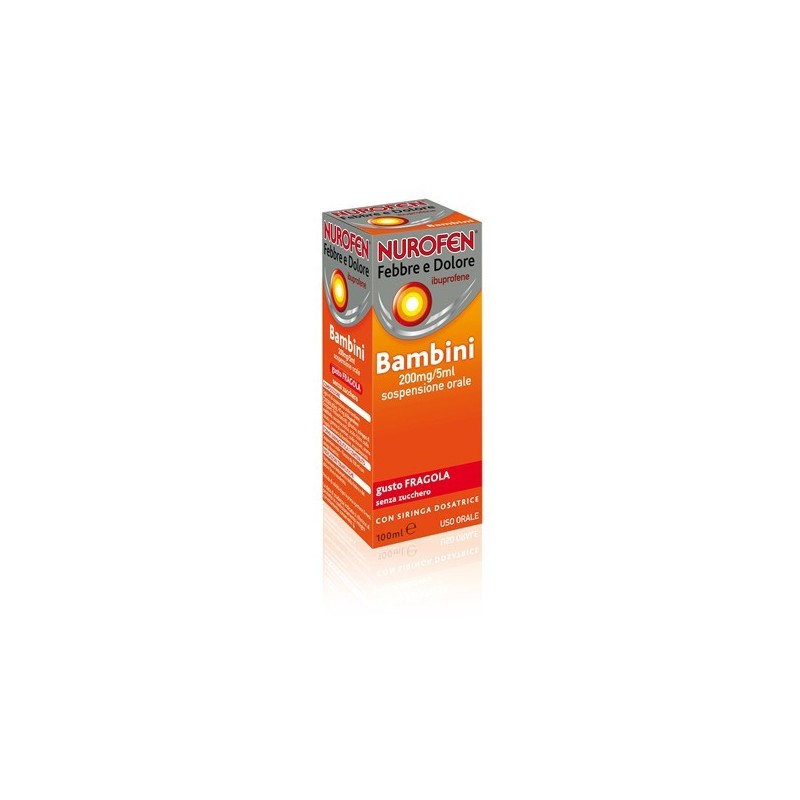 Reckitt Benckiser H. Nurofen Febbre E Dolore 200mg/5ml Sospensione Orale Gusto Arancia Senza Zucchero Nurofen Febbre E Dolore 20