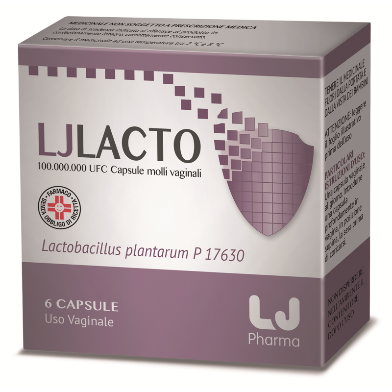 Farmitalia - Soc. Unipers. Ljlacto 100.000.000 Ufc Capsule Molli Vaginali Lactobacillus Plantarum P 17630