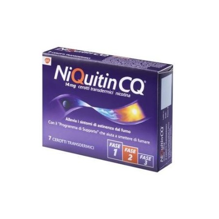 Perrigo Italia Niquitin 7 Mg, 14 Mg, 21 Mg/24 Ore Cerotti Transdermici Trasparenti Nicotina