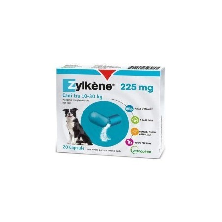 Vetoquinol Italia Zylkene Cani Taglia Media 10-30kg 20 Capsule Da 225 Mg