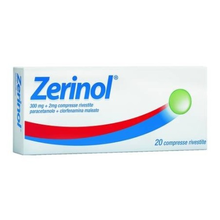 Zentiva Italia Zerinol 300 Mg + 2 Mg Compresse Rivestite Paracetamolo + Clorfenamina Maleato