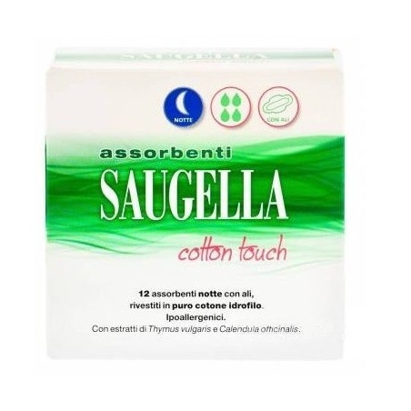 Meda Pharma Saugella Cotton Touch Assorbenti Notte 12 Pezzi