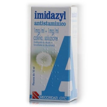 Recordati Imidazyl Antistaminico 1 Mg/ml + 1 Mg/ml Collirio, Soluzione Nafazolina Nitrato + Tonzilamina Cloridrato