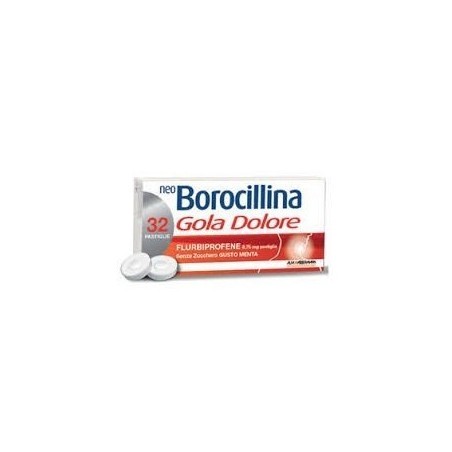 Alfasigma Neo Borocillina Gola Dolore 8,75 Mg Pastiglie Senza Zucchero Gusto Menta Neo Borocillina Gola Dolore 8,75 Mg Pastiglie