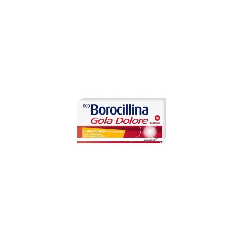 Alfasigma Neo Borocillina Gola Dolore 8,75 Mg Pastiglie Senza Zucchero Gusto Menta Neo Borocillina Gola Dolore 8,75 Mg Pastiglie