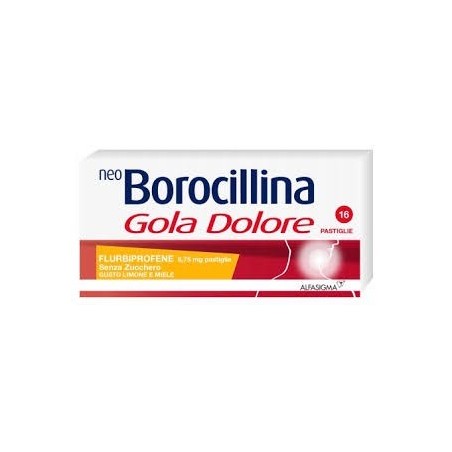 Alfasigma Neo Borocillina Gola Dolore 8,75 Mg Pastiglie Senza Zucchero Gusto Menta Neo Borocillina Gola Dolore 8,75 Mg Pastiglie