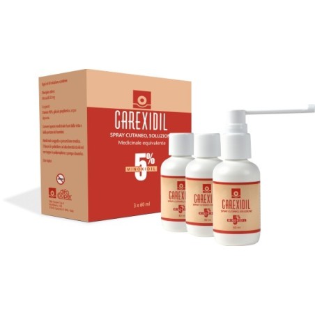 Difa Cooper Carexidil 5% Spray Cutaneo, Soluzione Minoxidil Medicinale Equivalente